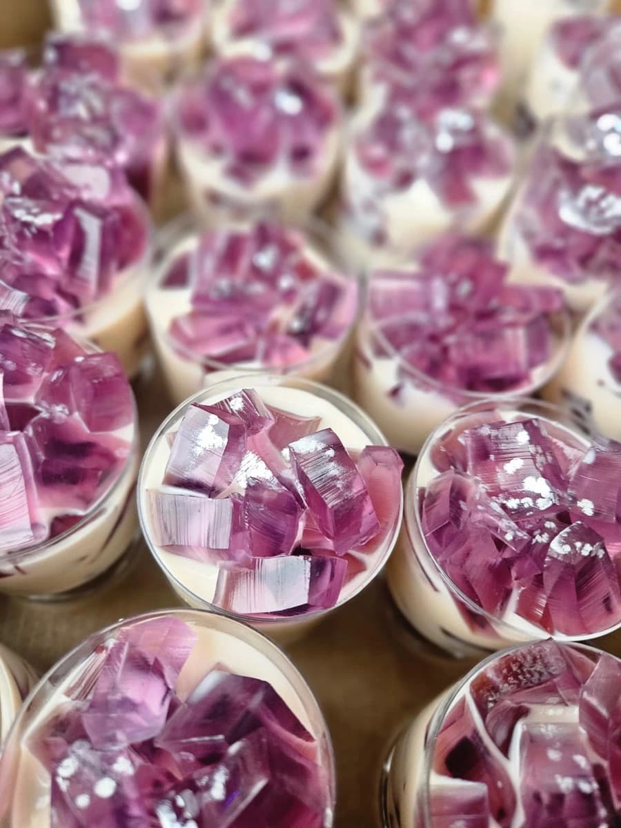 Gelatina mosaico de uva 🍇